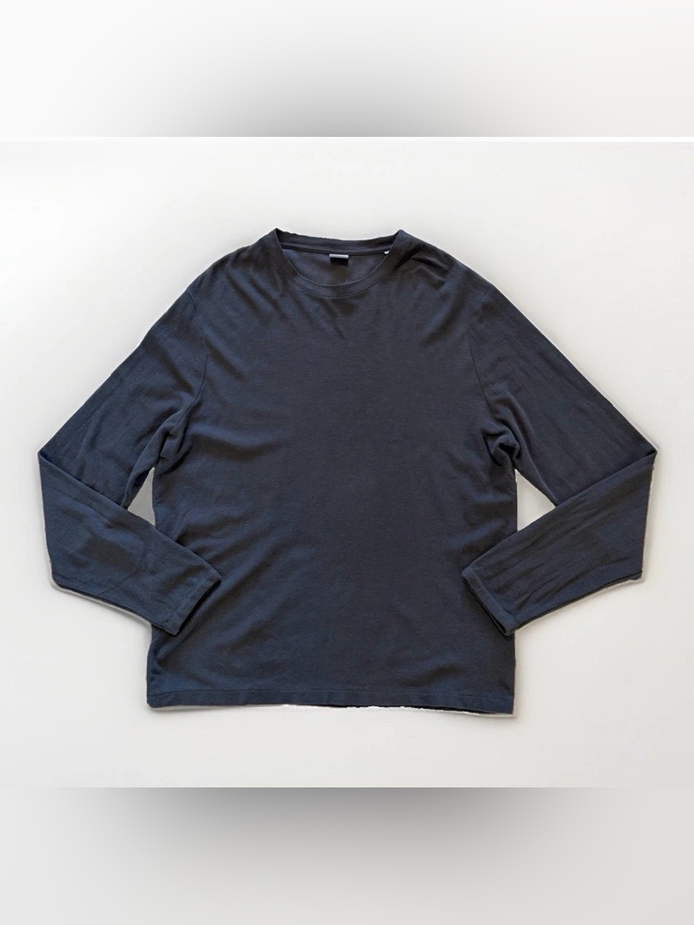 NNO7 No Nationality Clive 3323 Waffle Knit Tee Long Sleeve Crew Gray Men XXL EUC